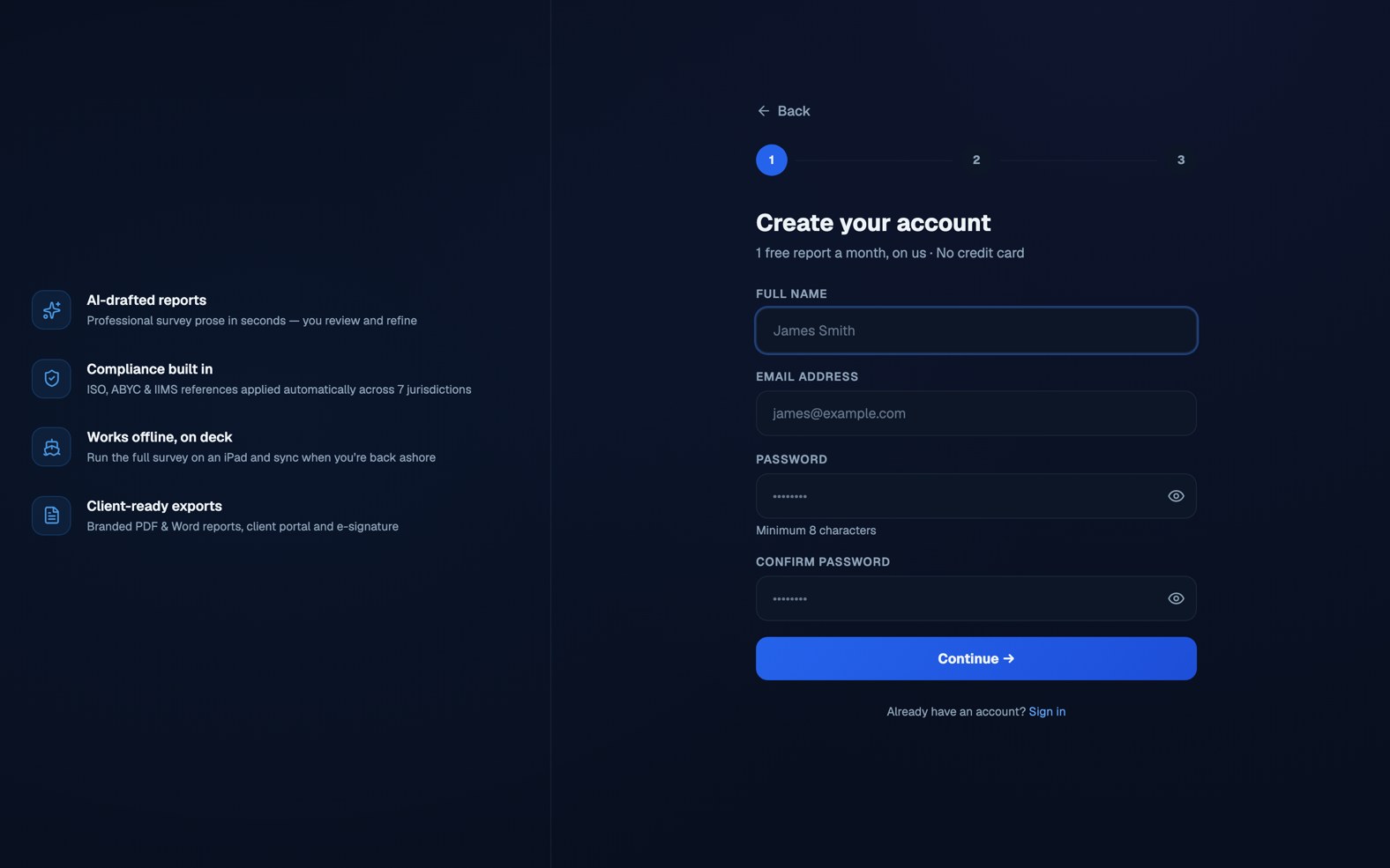 Get your account